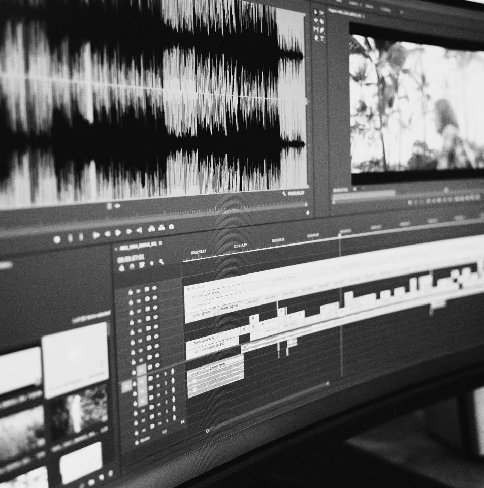Home video editing screen